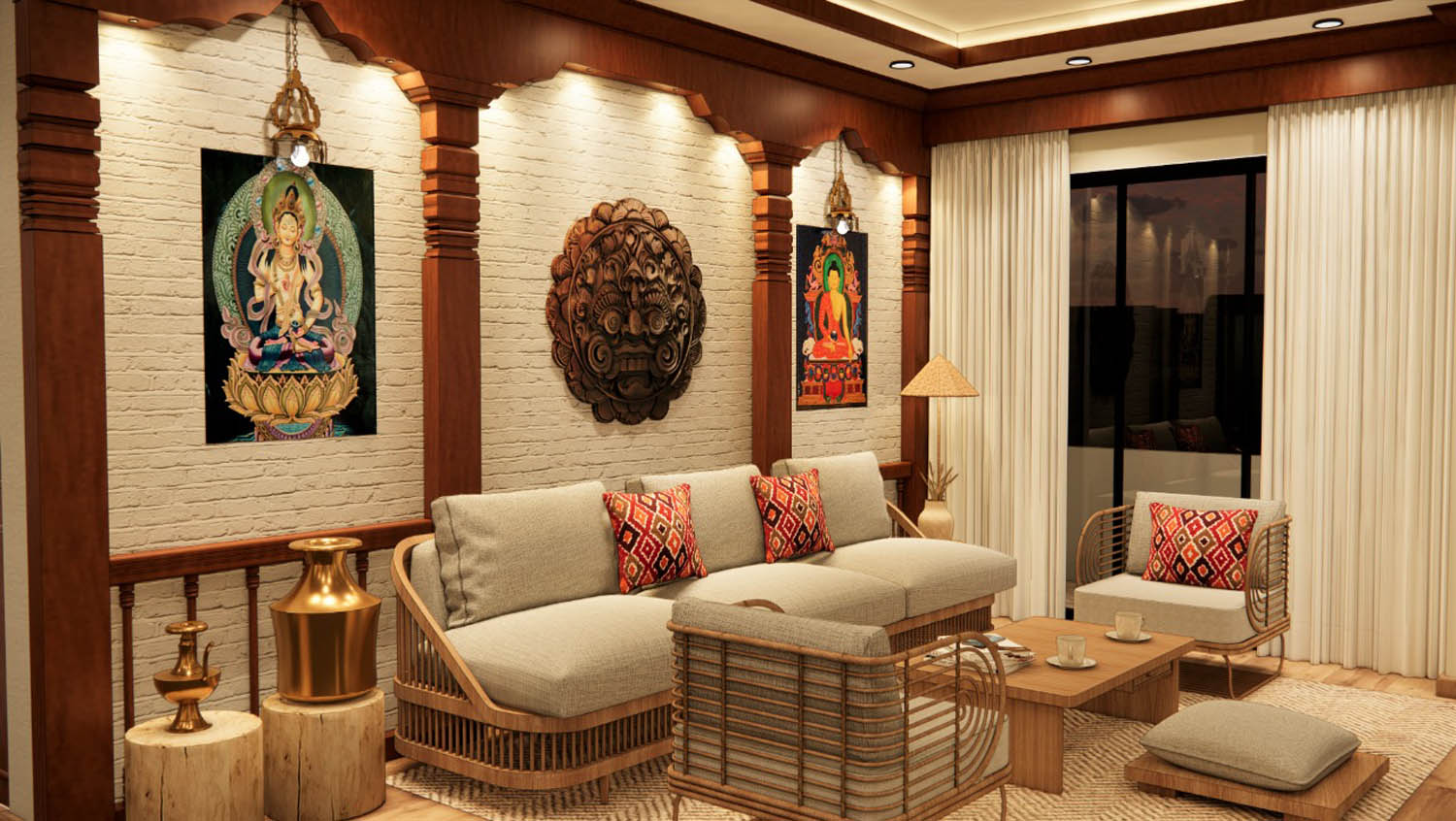 Nepali Interior Apartment – Designo Studio